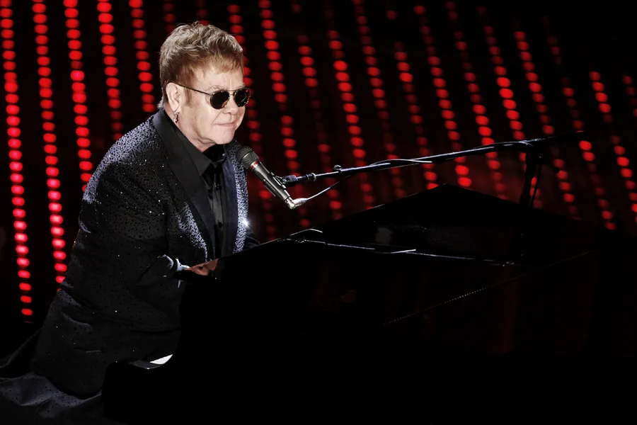Elton John performs during the first night of Sanremo Italian Song's Festival at Ariston theater in Sanremo on February 9, 2016.?w=200&h=150